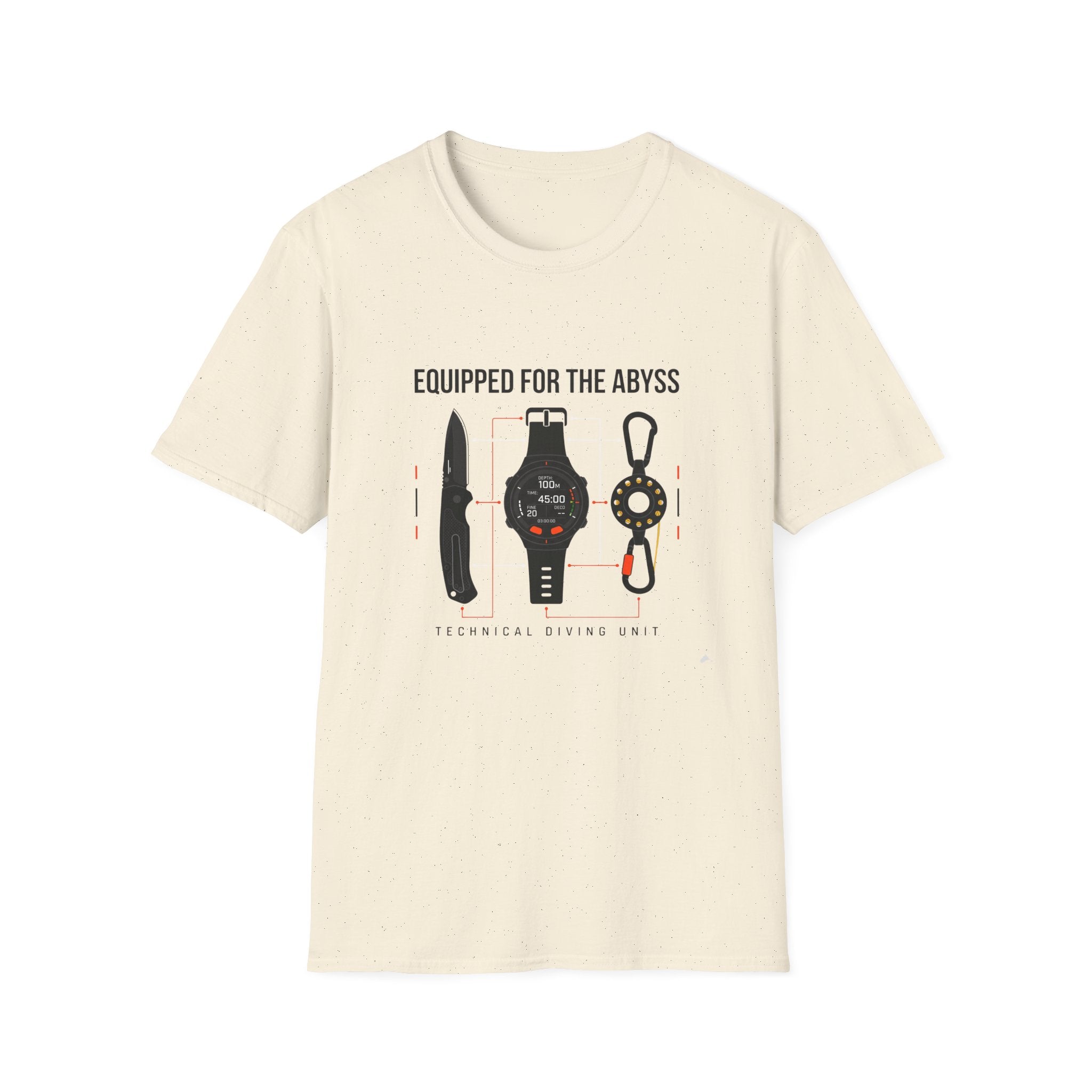 Equipped for the Abyss Scuba Gear T-Shirt — Technical Diving Tools Tee