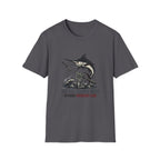 The Sea Always Wins Marlin T-Shirt - Offshore Fishing Graphic Tee