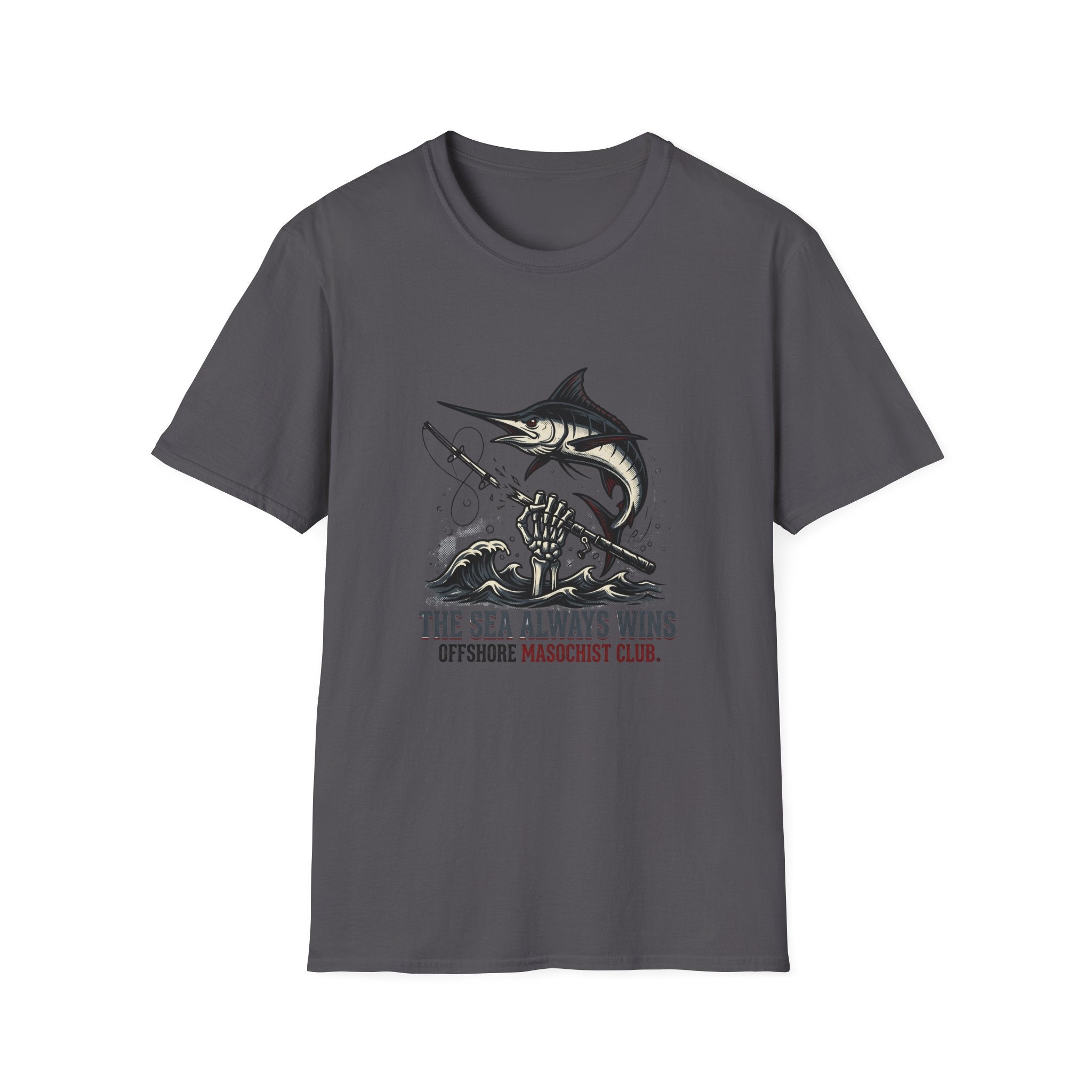 The Sea Always Wins Marlin T-Shirt - Offshore Fishing Graphic Tee