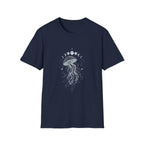 Moon Phase Jellyfish T-Shirt - Celestial Ocean Graphic Tee