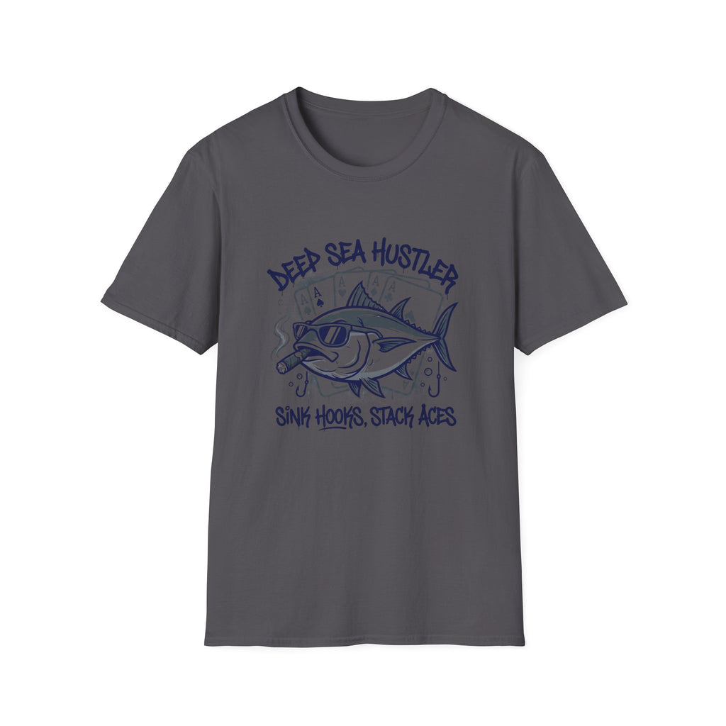 Deep Sea Hustler T-Shirt – "Sink Hooks, Stack Aces" Fishing Tee
