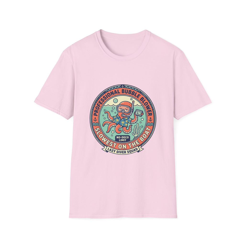 Octopus Bubble Blower T-Shirt — "Professional Bubble Blower" Retro Nautical Tee