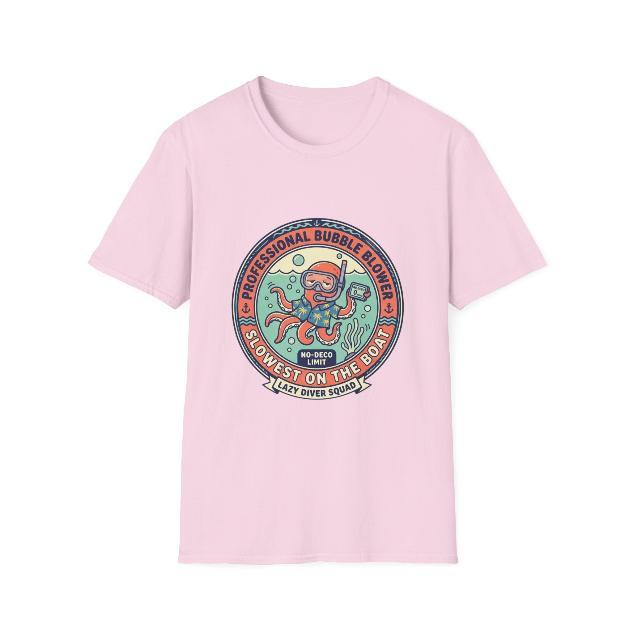 Octopus Bubble Blower T-Shirt — "Professional Bubble Blower" Retro Nautical Tee