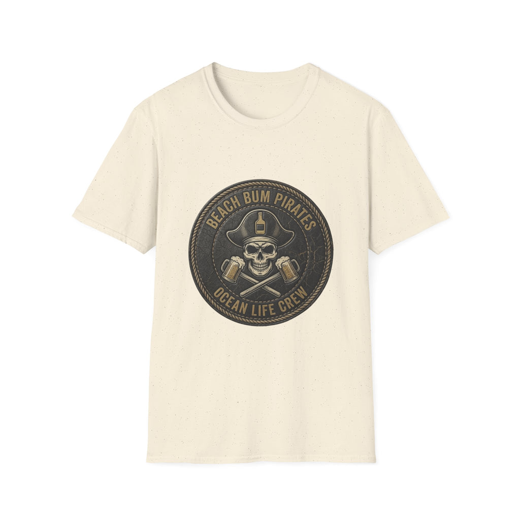 Beach Bum Pirates T-Shirt — Ocean Life Crew Skull Logo Tee