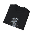 Moon Phase Jellyfish T-Shirt - Celestial Ocean Graphic Tee