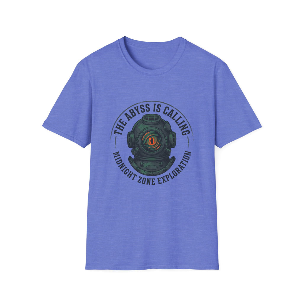 The Abyss Is Calling T-Shirt — Midnight Zone Diver Helmet Graphic Tee