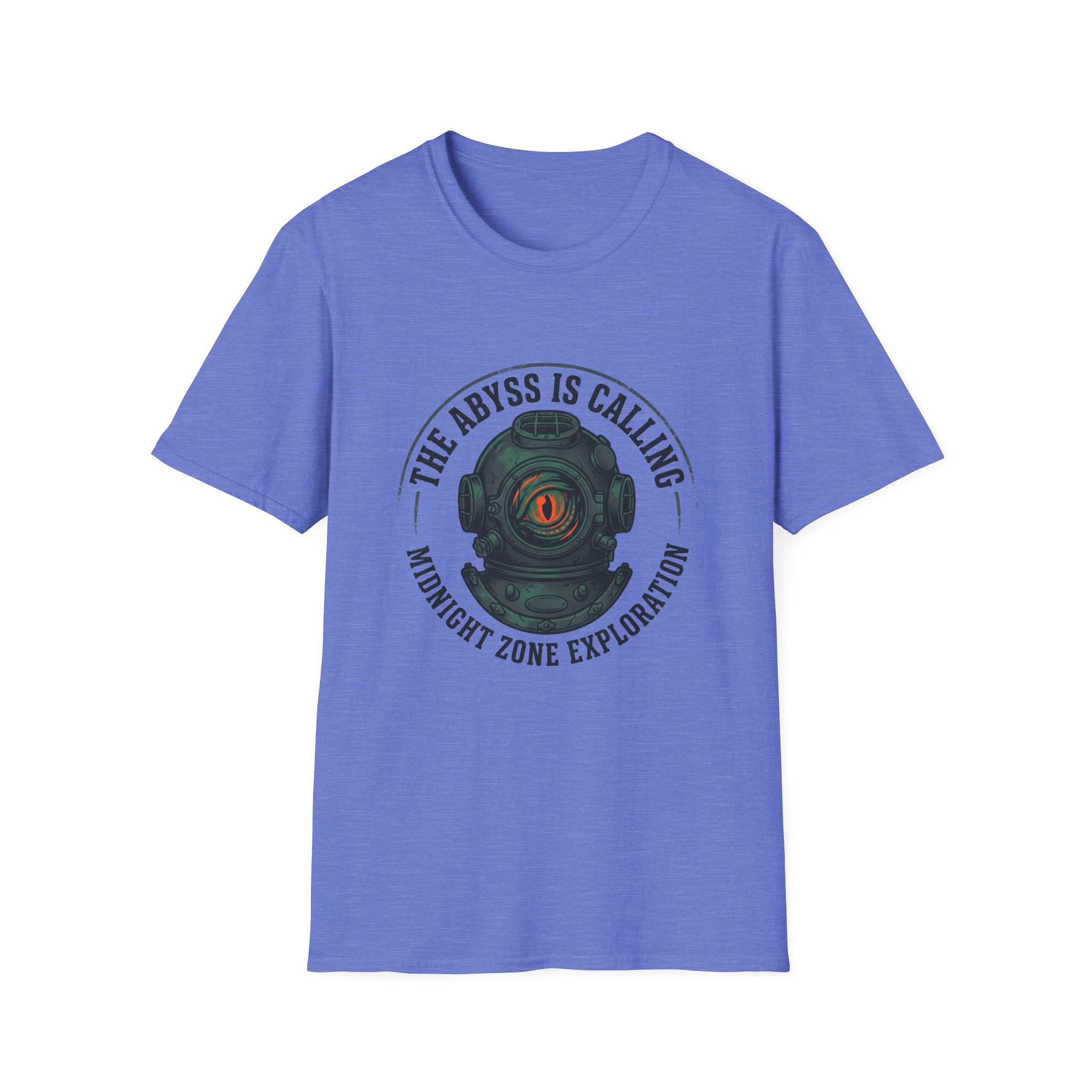 The Abyss Is Calling T-Shirt — Midnight Zone Diver Helmet Graphic Tee