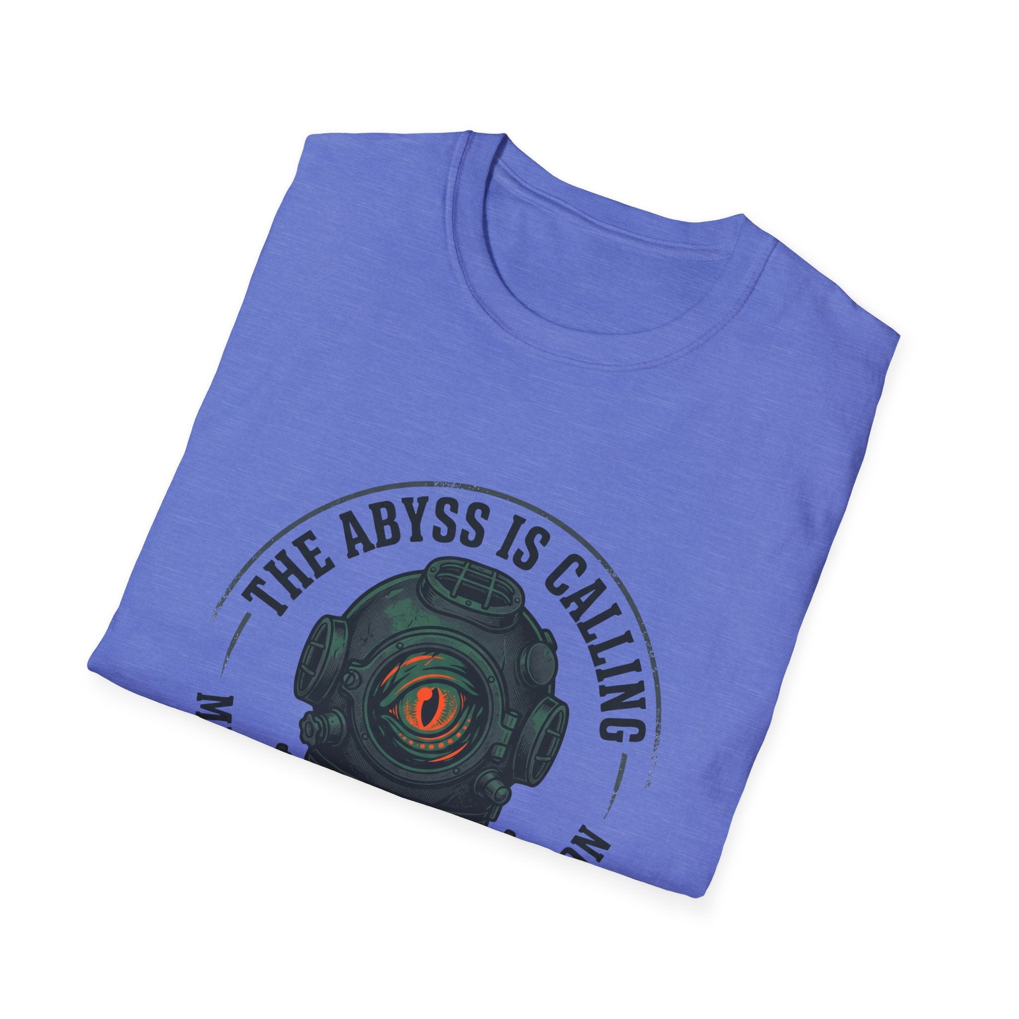 The Abyss Is Calling T-Shirt — Midnight Zone Diver Helmet Graphic Tee