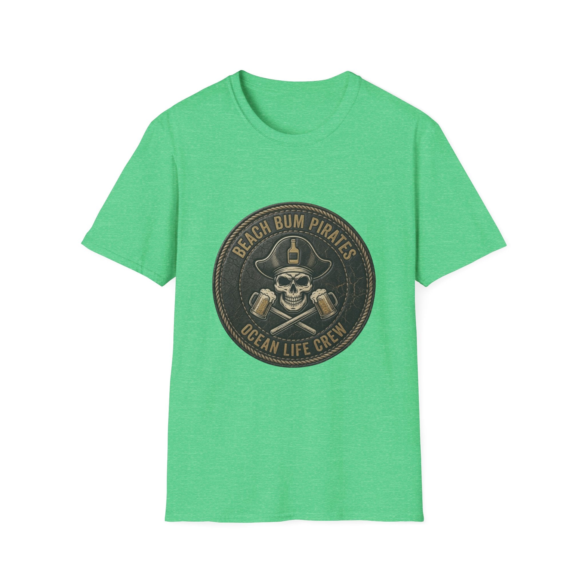 Beach Bum Pirates T-Shirt — Ocean Life Crew Skull Logo Tee