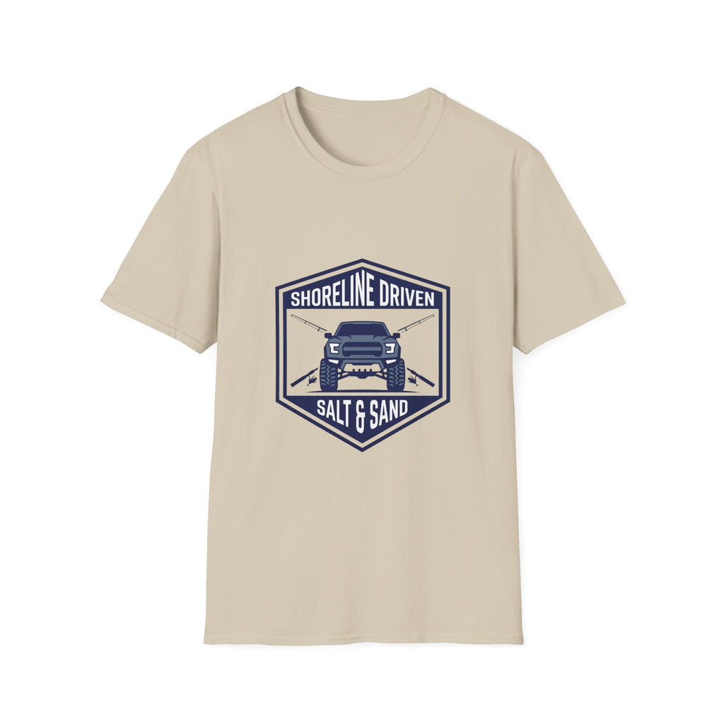 Shoreline Driven Salt & Sand T-Shirt — Coastal 4x4 Beach Adventure Tee