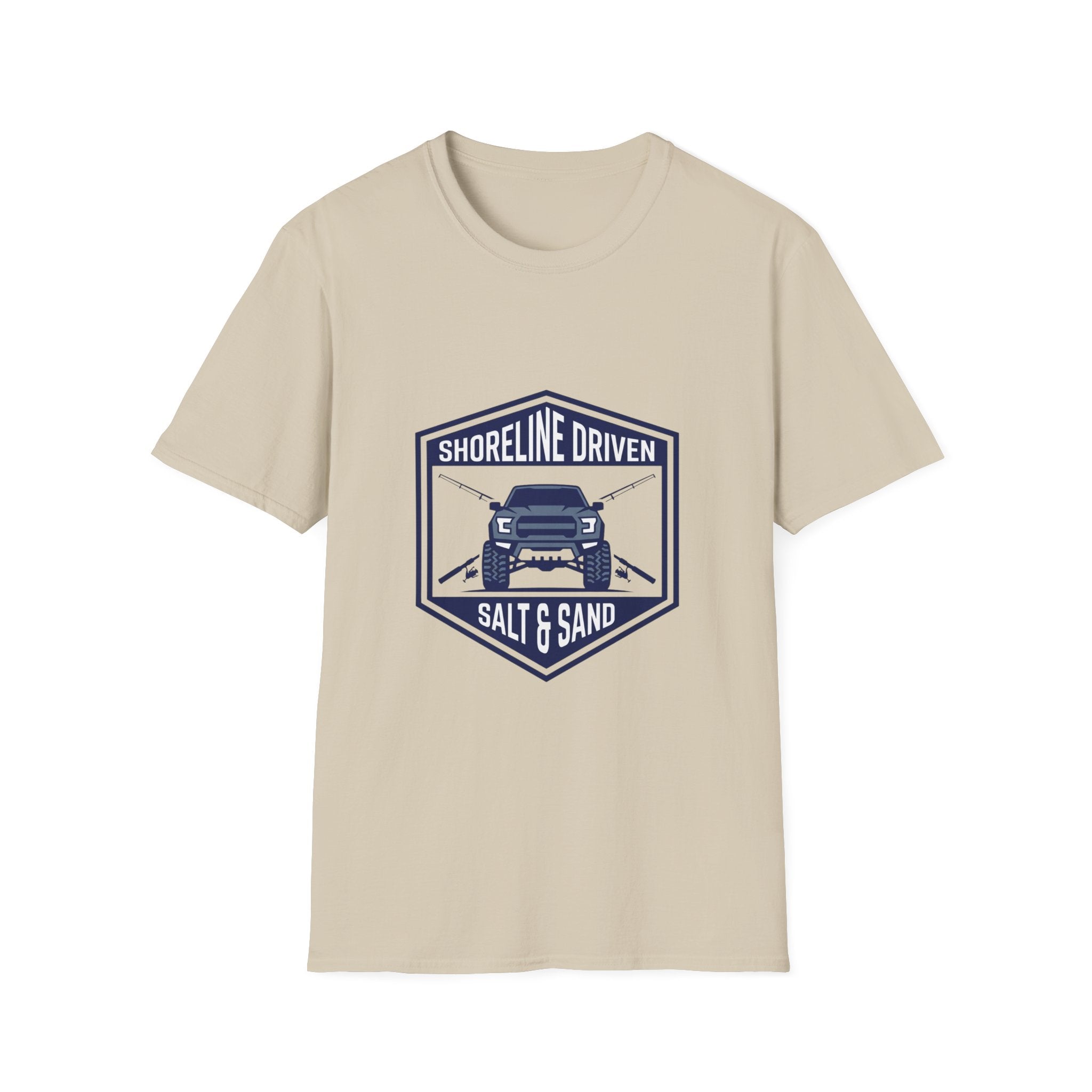 Shoreline Driven Salt & Sand T-Shirt — Coastal 4x4 Beach Adventure Tee