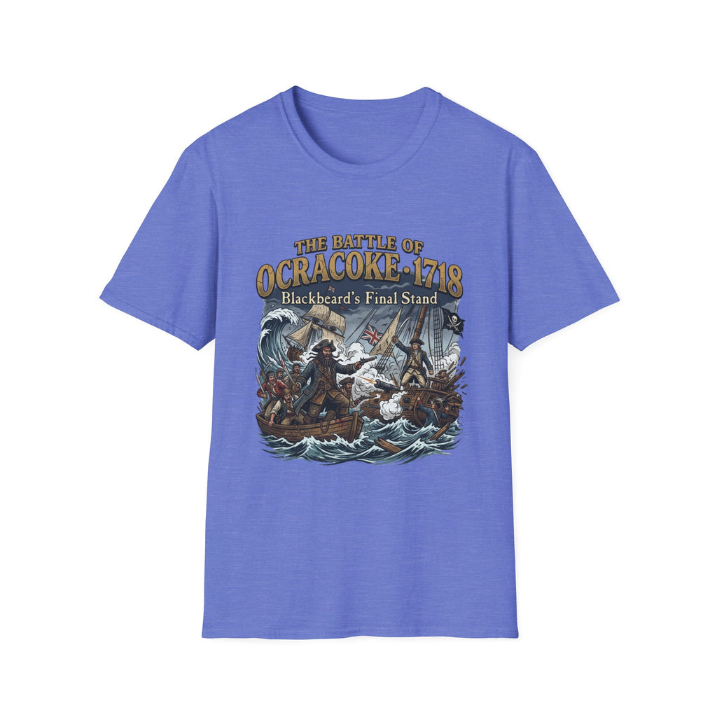 Ocracoke 1718 Battle T-Shirt — "The Battle of Ocracoke 1718: Blackbeard’s Final Stand" Pirate History Tee