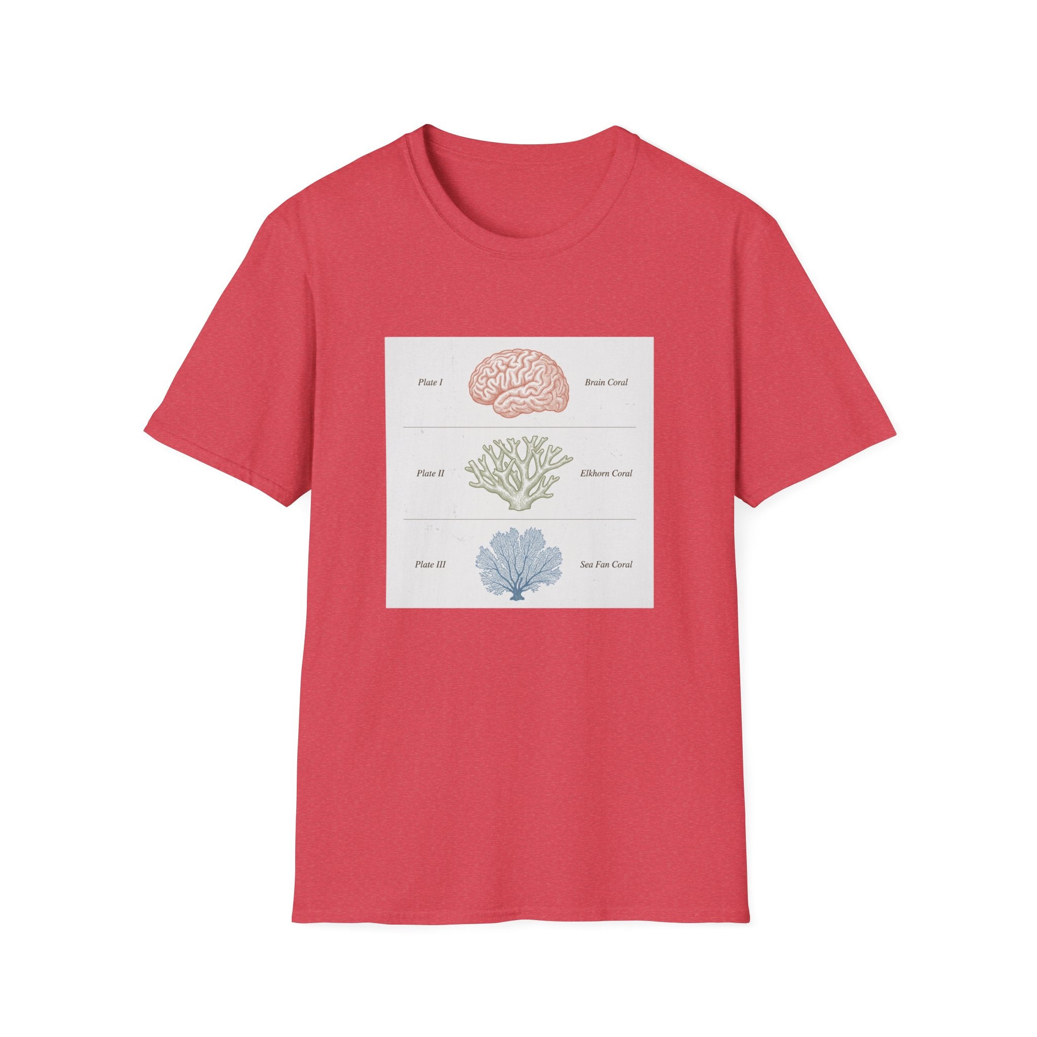 Brain, Coral, Sea Life T-Shirt – "Plant It, Grow It, Love It" Ocean Anatomy Tee