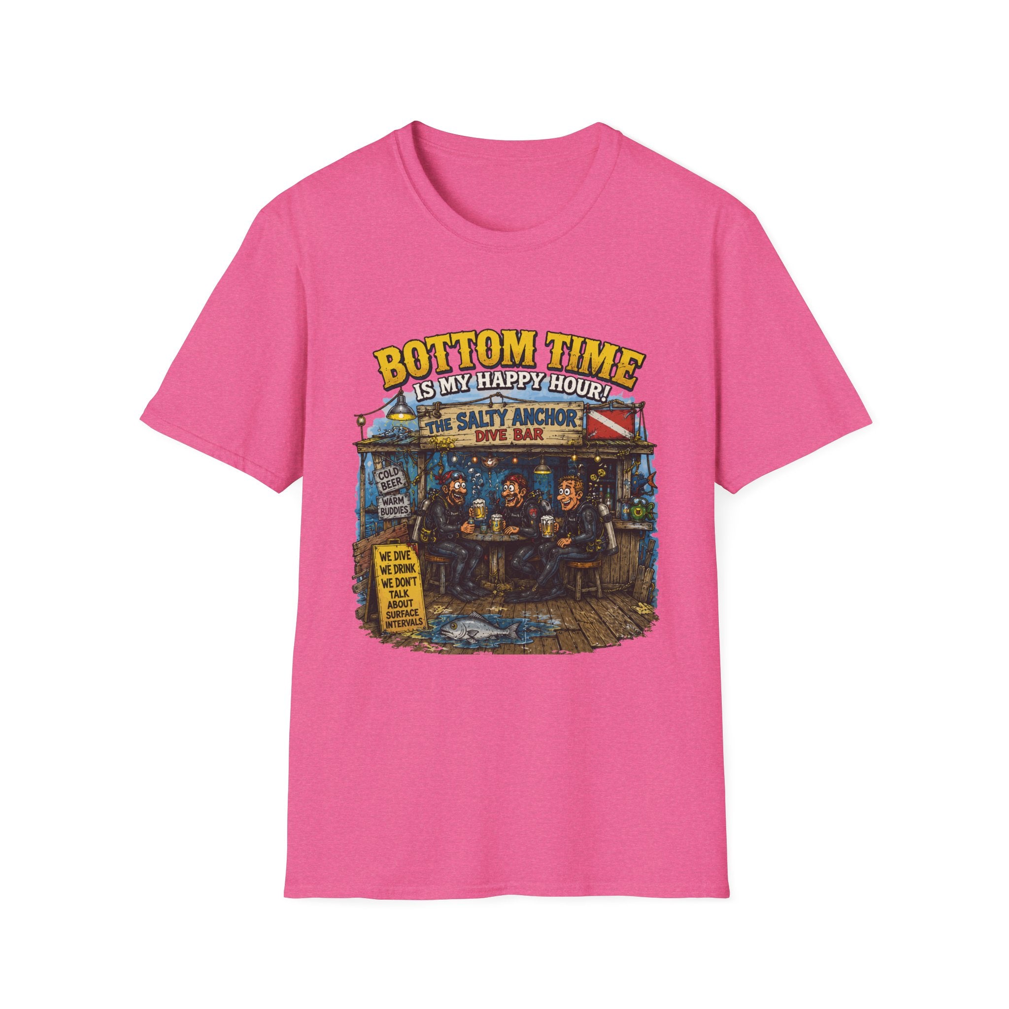 Bottom Time Is My Happy Hour T-Shirt — Salty Anchor Dive Bar Graphic Tee