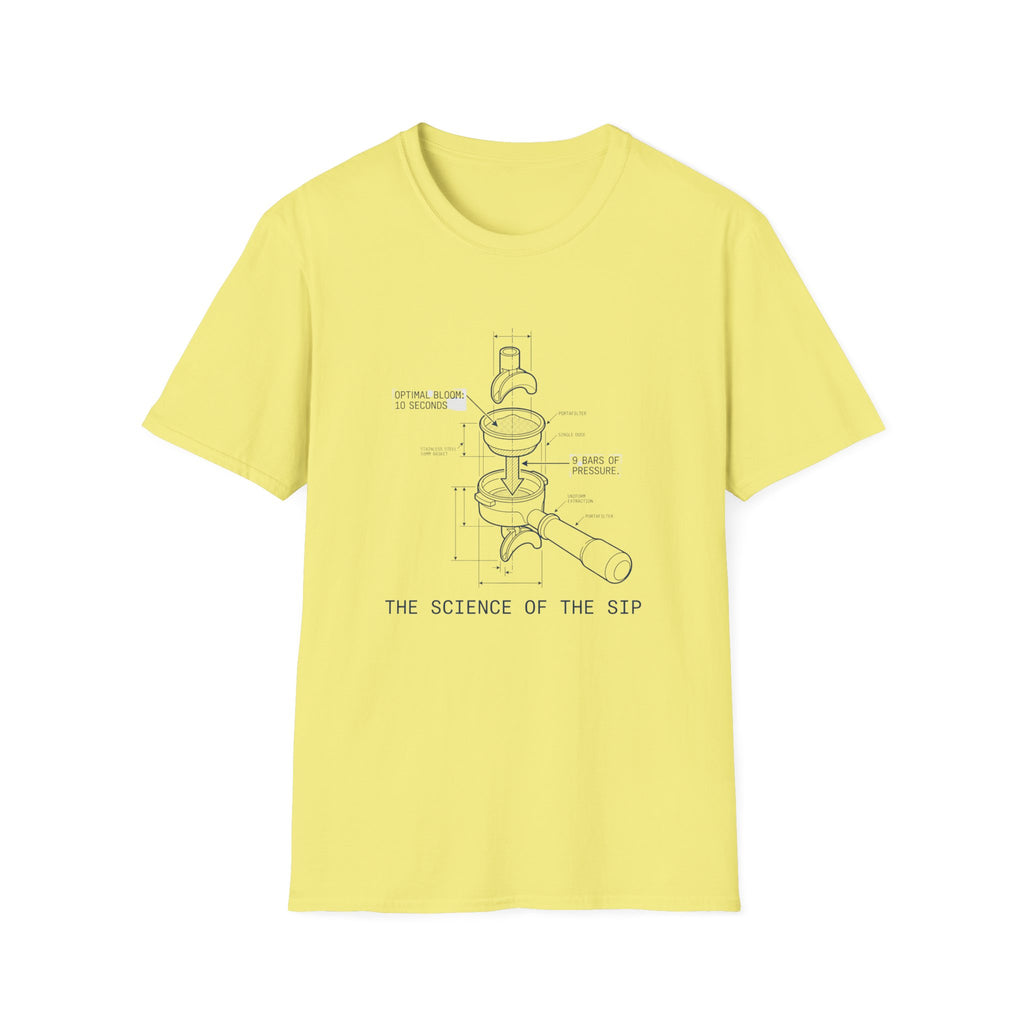 Coffee Diagram T-Shirt — "The Science of the Sip" Espresso Blueprint Tee