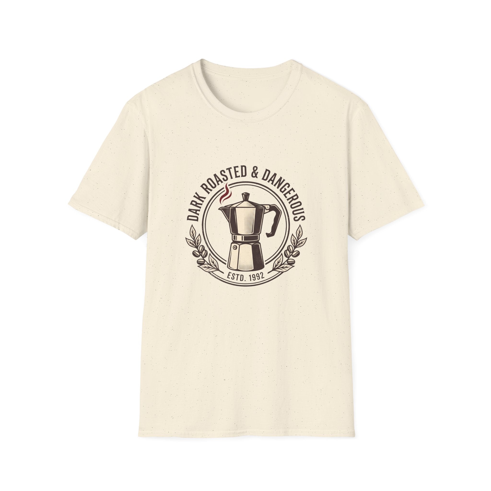 Moka Pot Tee — "Dark Roasted & Dangerous" Coffee T-Shirt