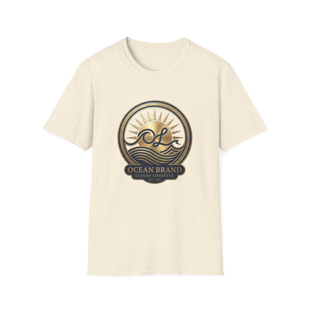 Ocean Brand Vintage Logo T-Shirt — Nautical Sun & Waves Graphic