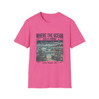 Where the Ocean Calls Home T‑Shirt — Coastal Lighthouse Graphic Tee (Outer Banks)