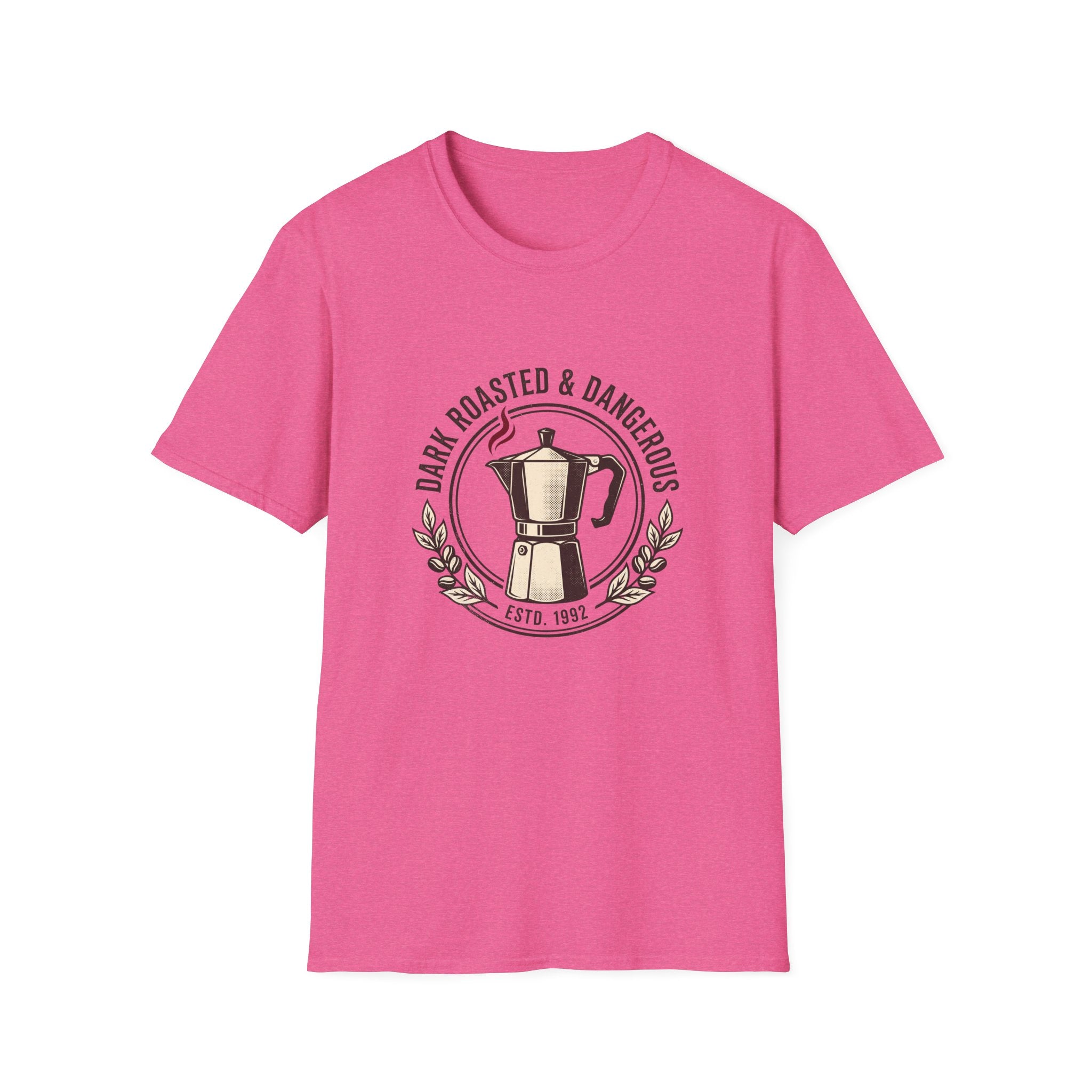 Moka Pot Tee — "Dark Roasted & Dangerous" Coffee T-Shirt