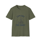 Explore The Coast Sailboat T-Shirt — Nautical Adventure Tee