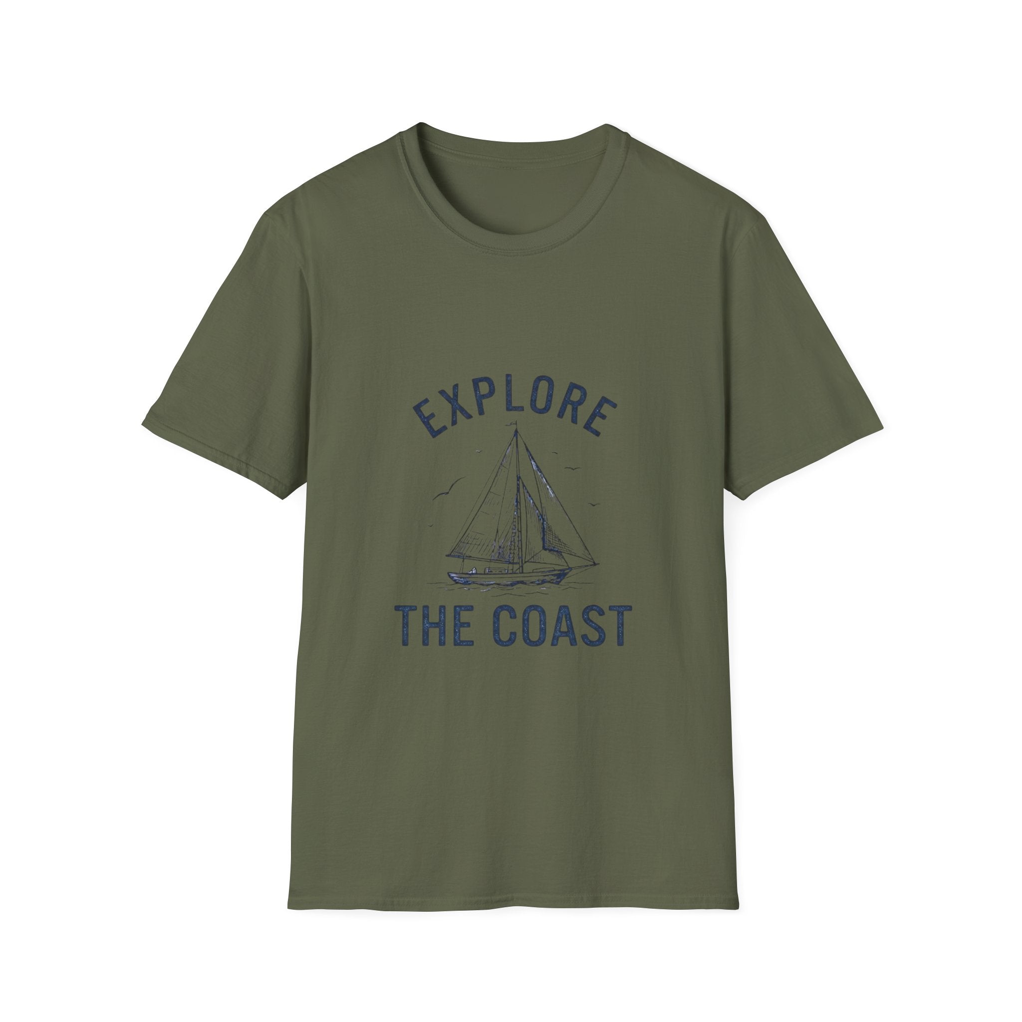 Explore The Coast Sailboat T-Shirt — Nautical Adventure Tee