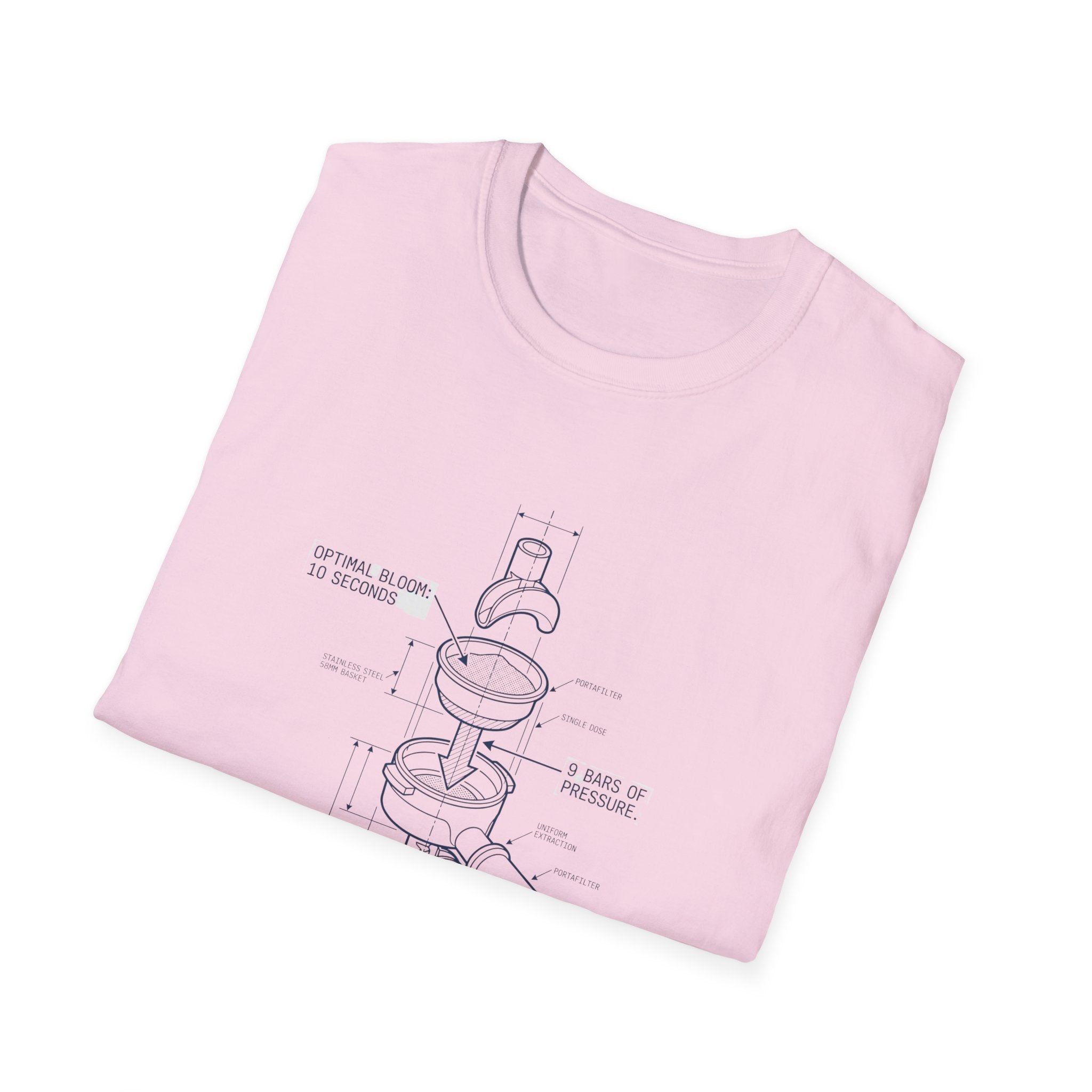 Coffee Diagram T-Shirt — "The Science of the Sip" Espresso Blueprint Tee