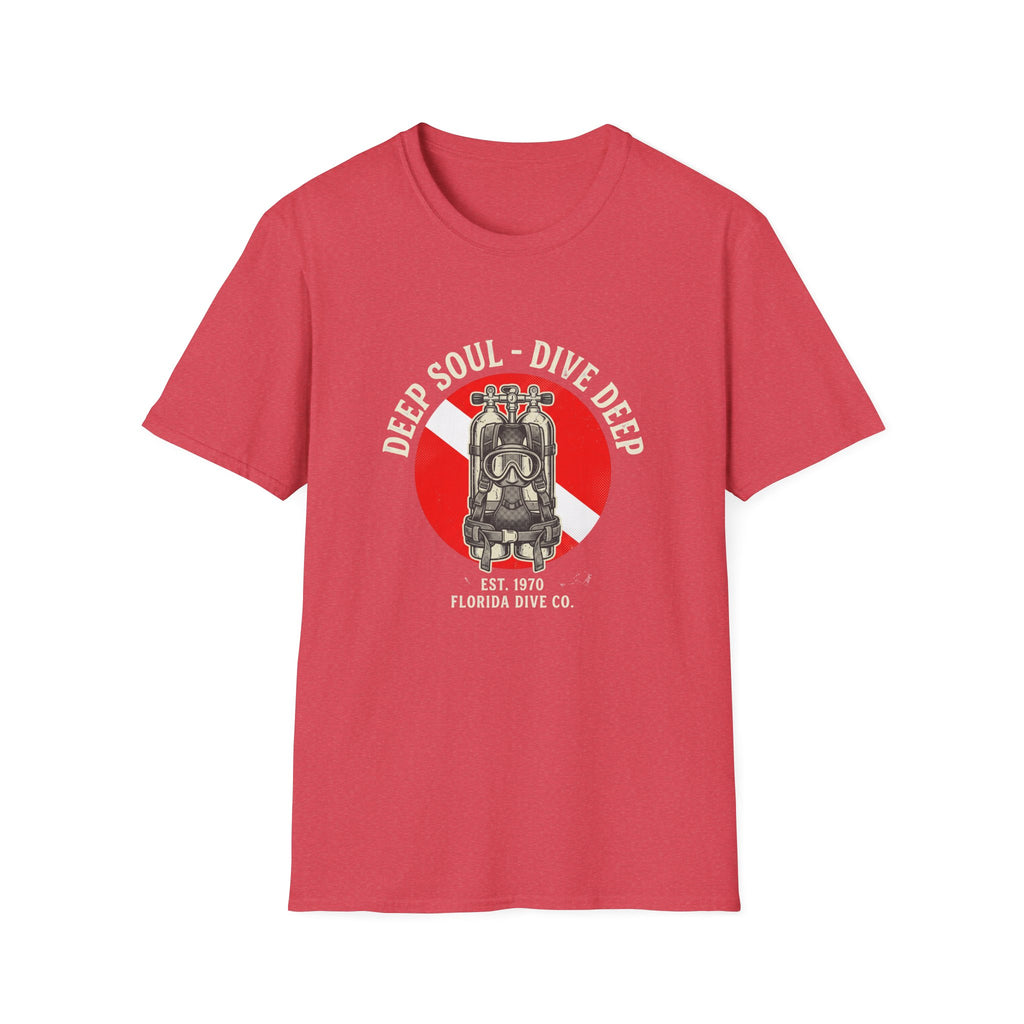 T-Shirt — Dive Flag Scuba Regulator Design (“Dive Your Soul: Dive Deep”)