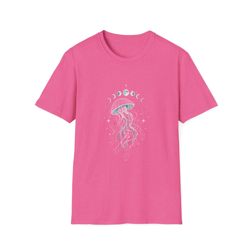 Moon Phase Jellyfish T-Shirt - Celestial Ocean Graphic Tee