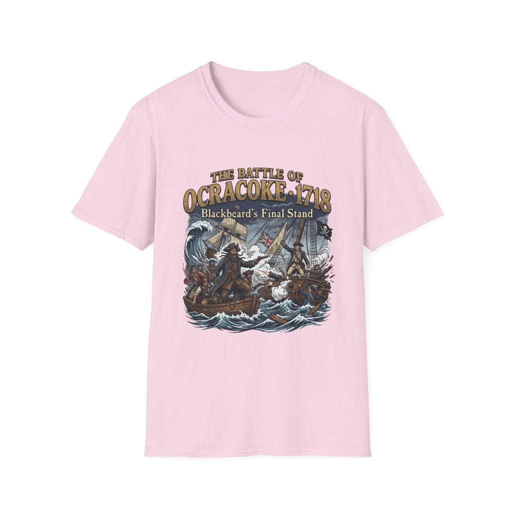 Ocracoke 1718 Battle T-Shirt — "The Battle of Ocracoke 1718: Blackbeard’s Final Stand" Pirate History Tee