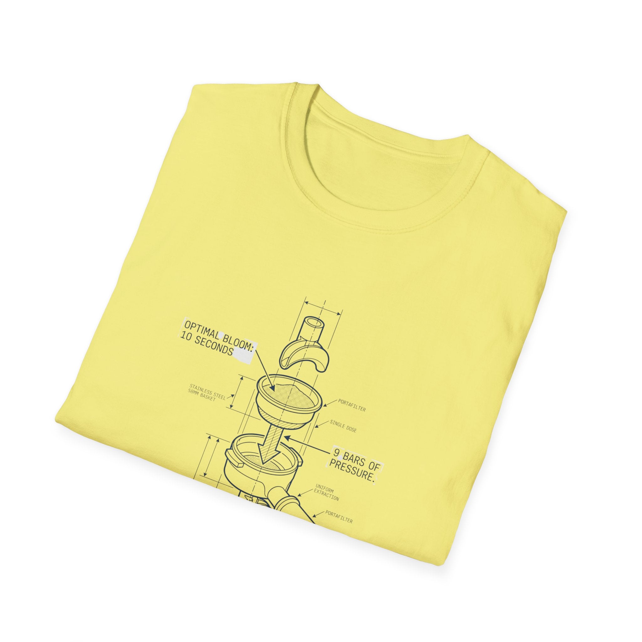 Coffee Diagram T-Shirt — "The Science of the Sip" Espresso Blueprint Tee