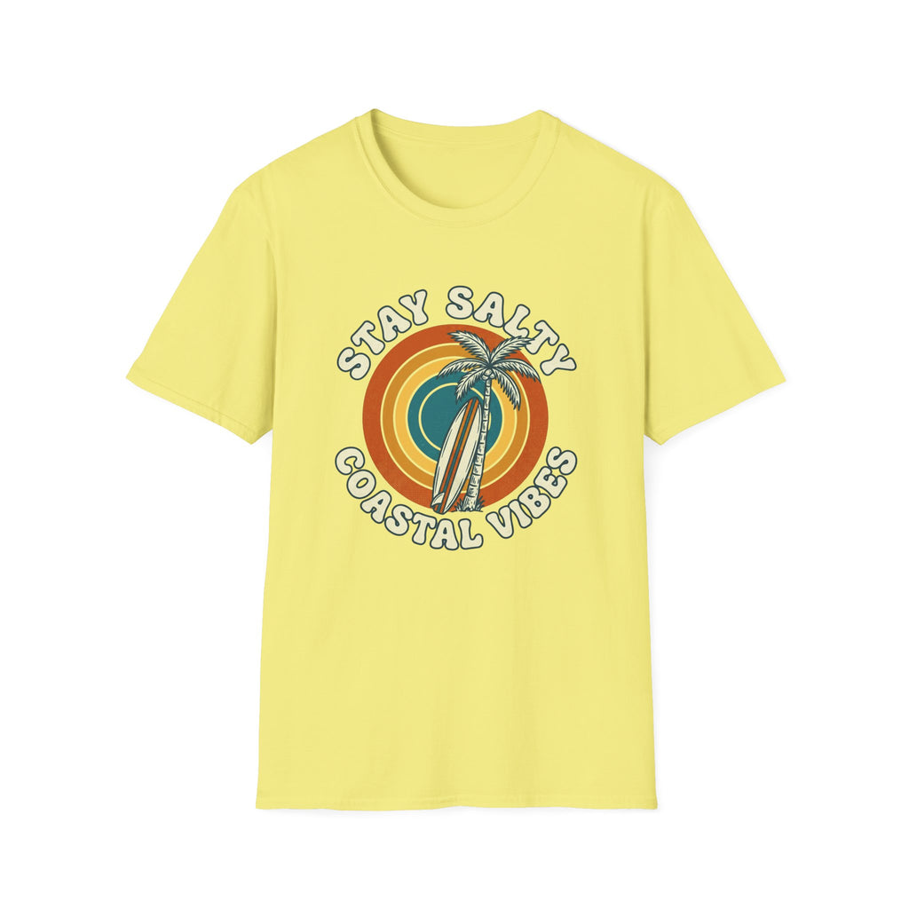 Stay Salty Coastal Vibes T-Shirt — Retro Palm Beach Graphic Tee