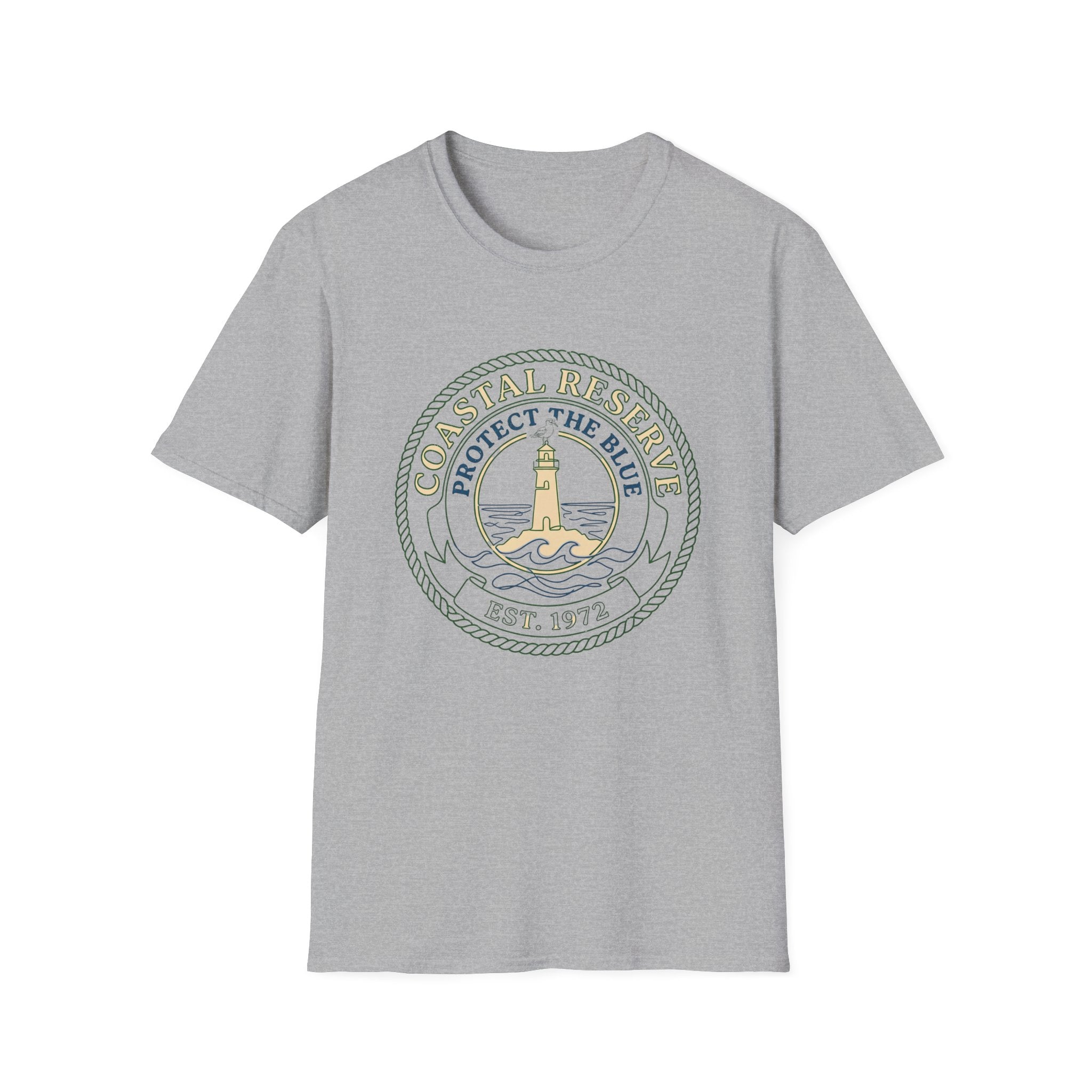 Coastal Reserve Lighthouse T-Shirt — "Protect the Blue" Ocean Conservation Tee