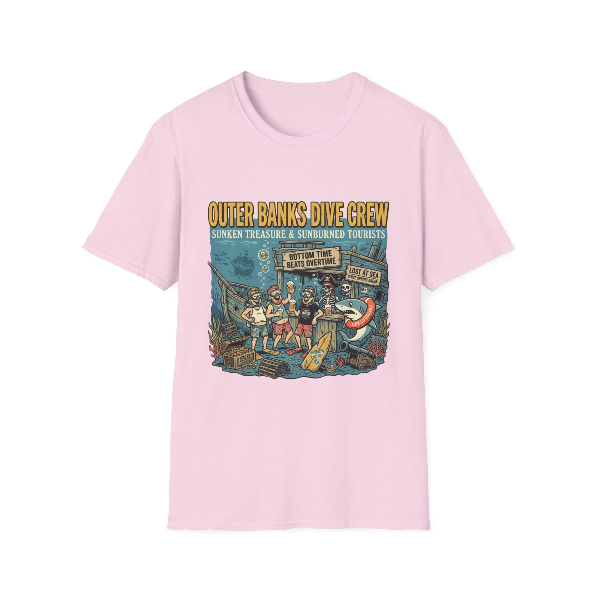 Outer Banks Dive Crew T-Shirt — Sunken Treasure & Sunburned Tourists