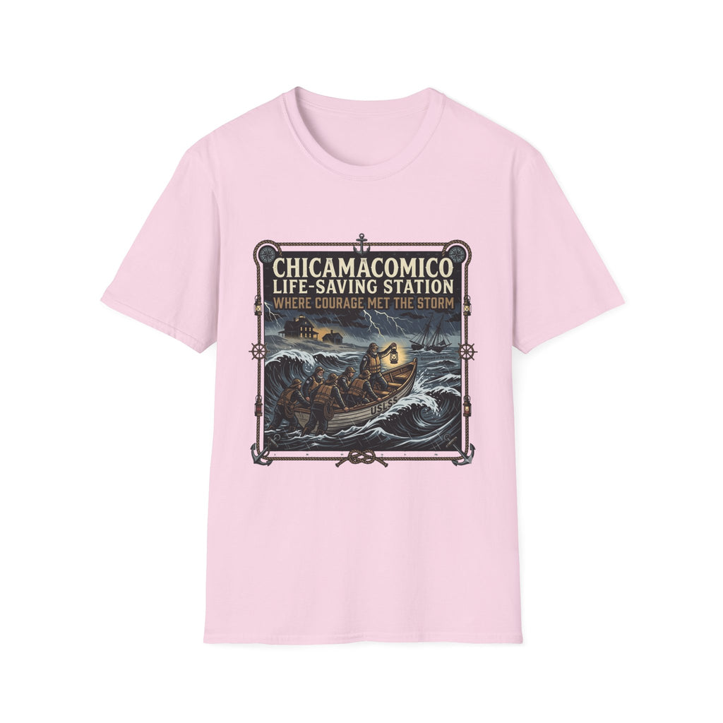 Chicamacomico Life‑Saving Station T-Shirt — 'Where Courage Met the Storm' Vintage Rescue Tee