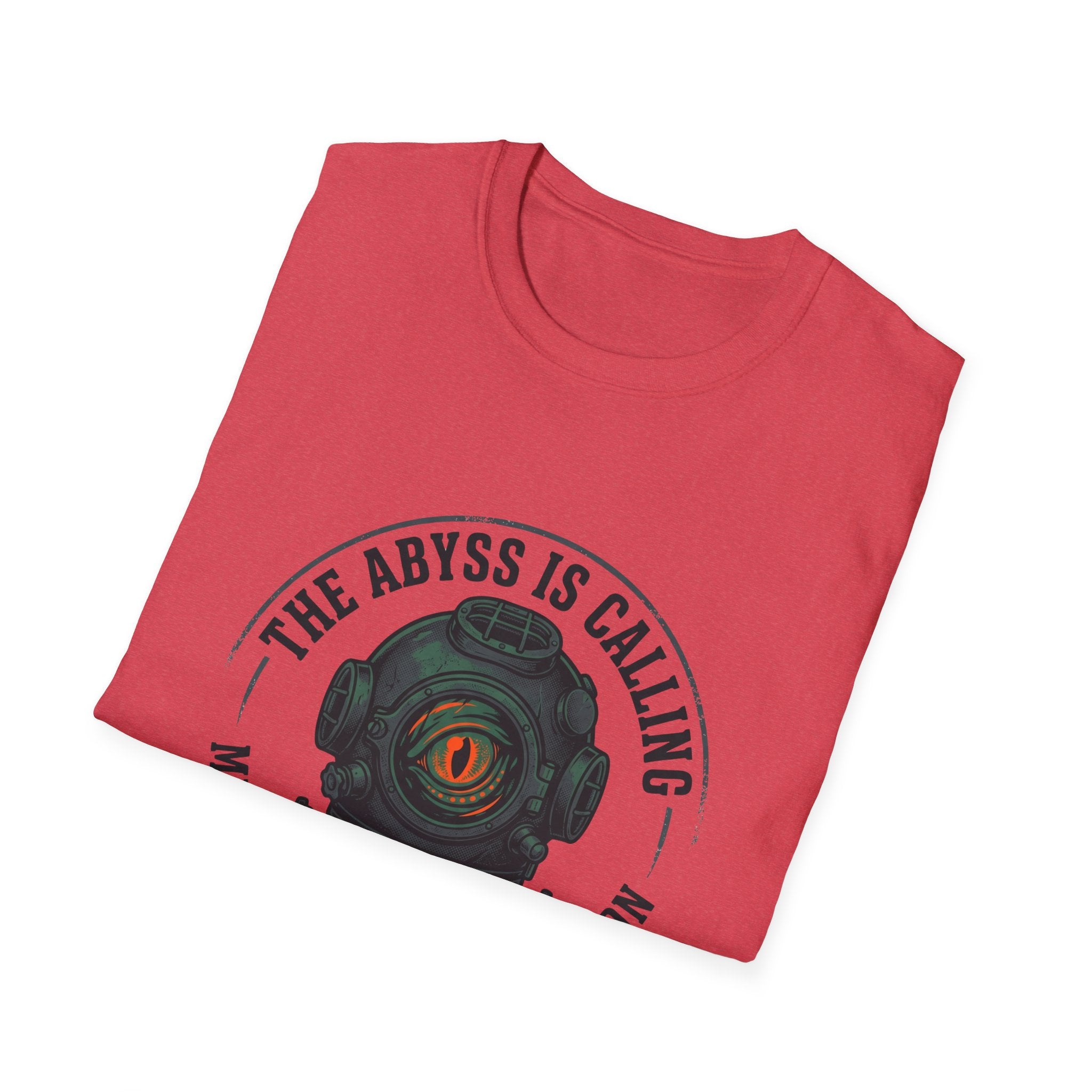The Abyss Is Calling T-Shirt — Midnight Zone Diver Helmet Graphic Tee
