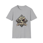 Shark Vintage Crest T-Shirt — "Respect the Current" Nautical Graphic Tee