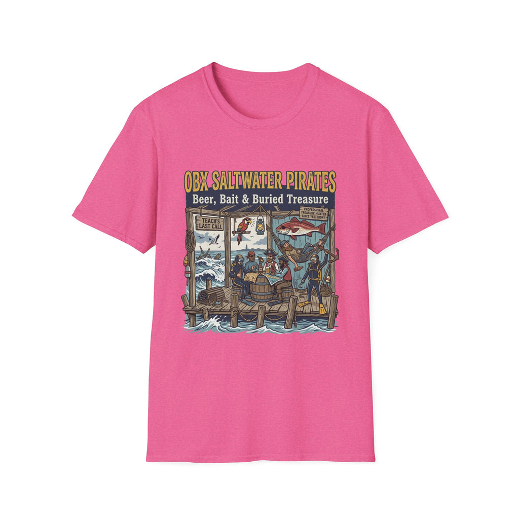 OBX Saltwater Pirates T-Shirt — Beer, Bait & Buried Treasure Coastal Tee