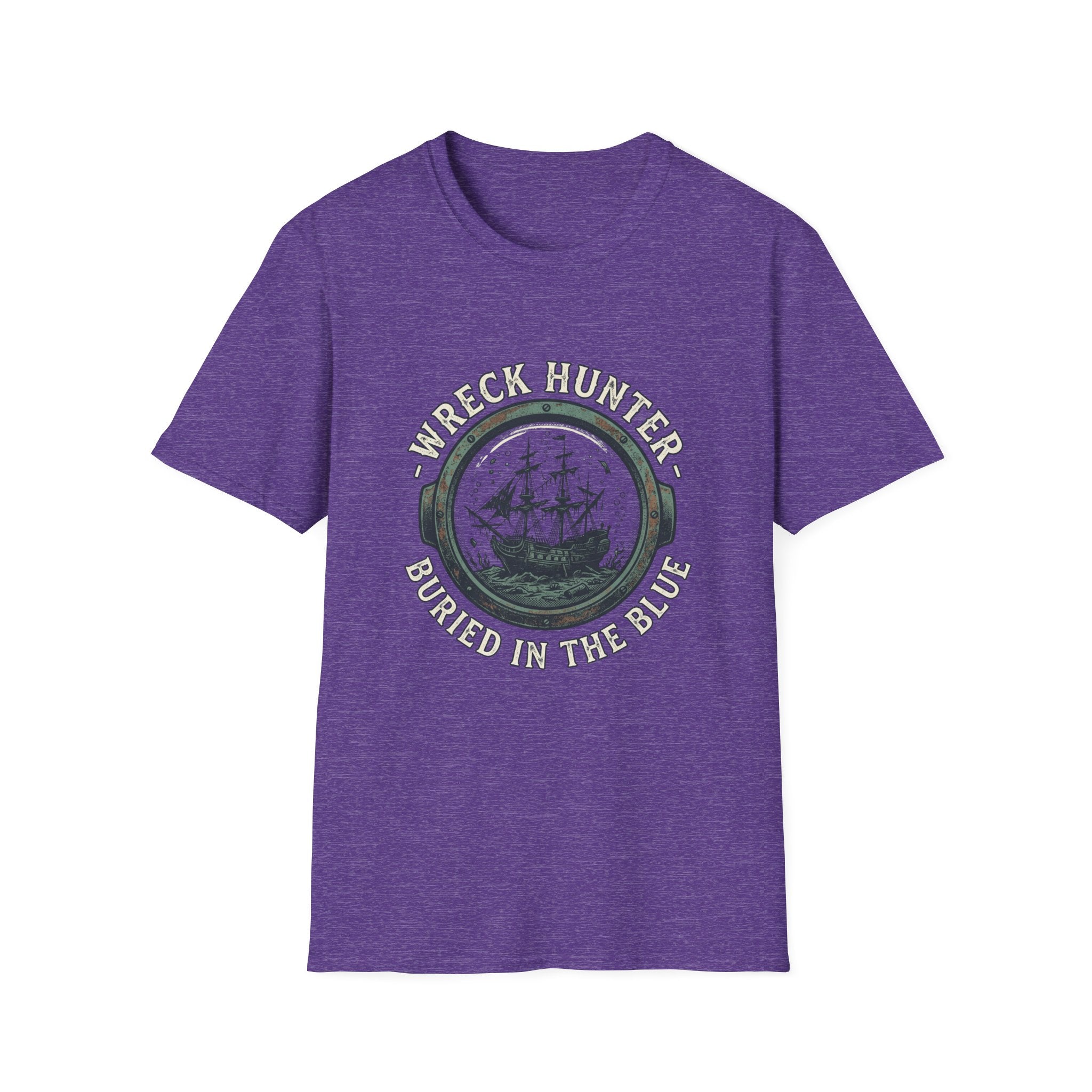 Wreck Hunter T‑Shirt — 'Buried in the Blue' Vintage Shipwreck Design