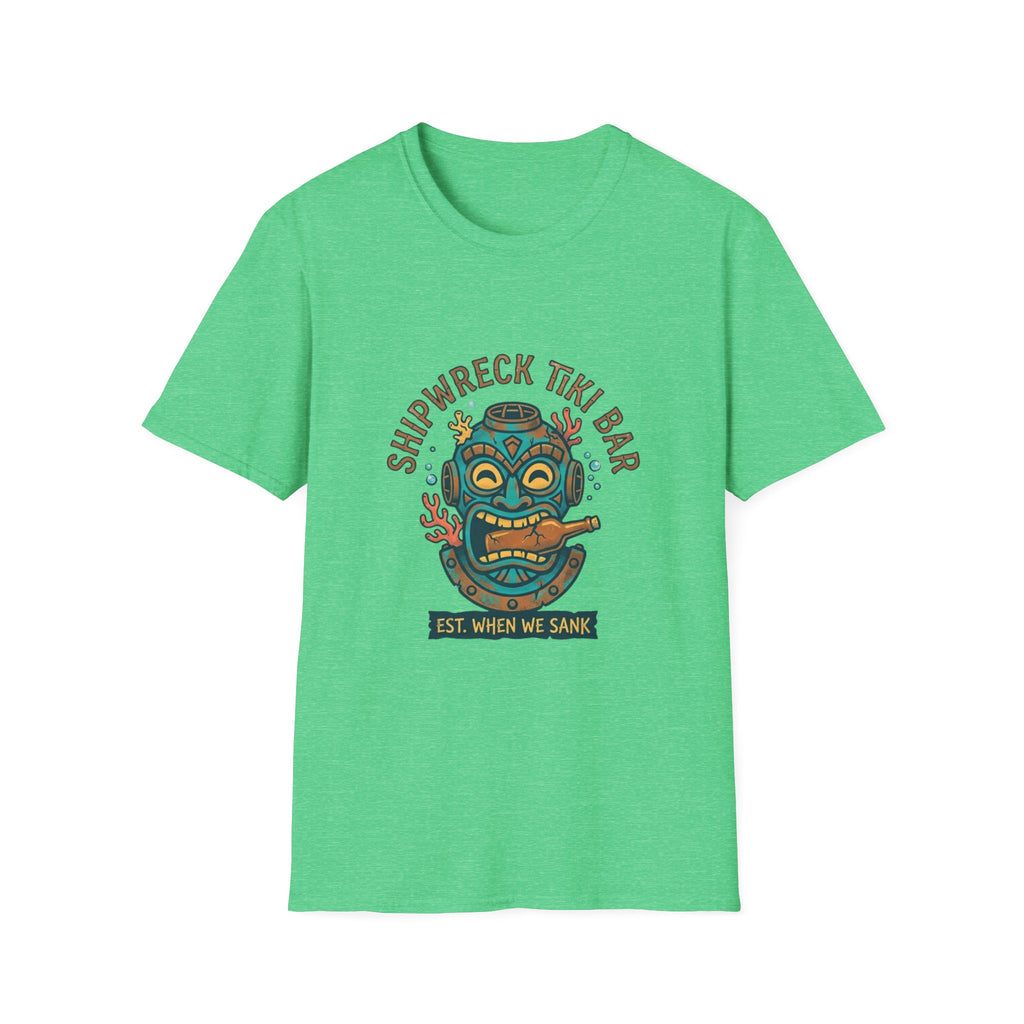 Shipwreck Tiki Bar T-Shirt — Retro Tropical 'Est. When We Sank' Graphic Tee
