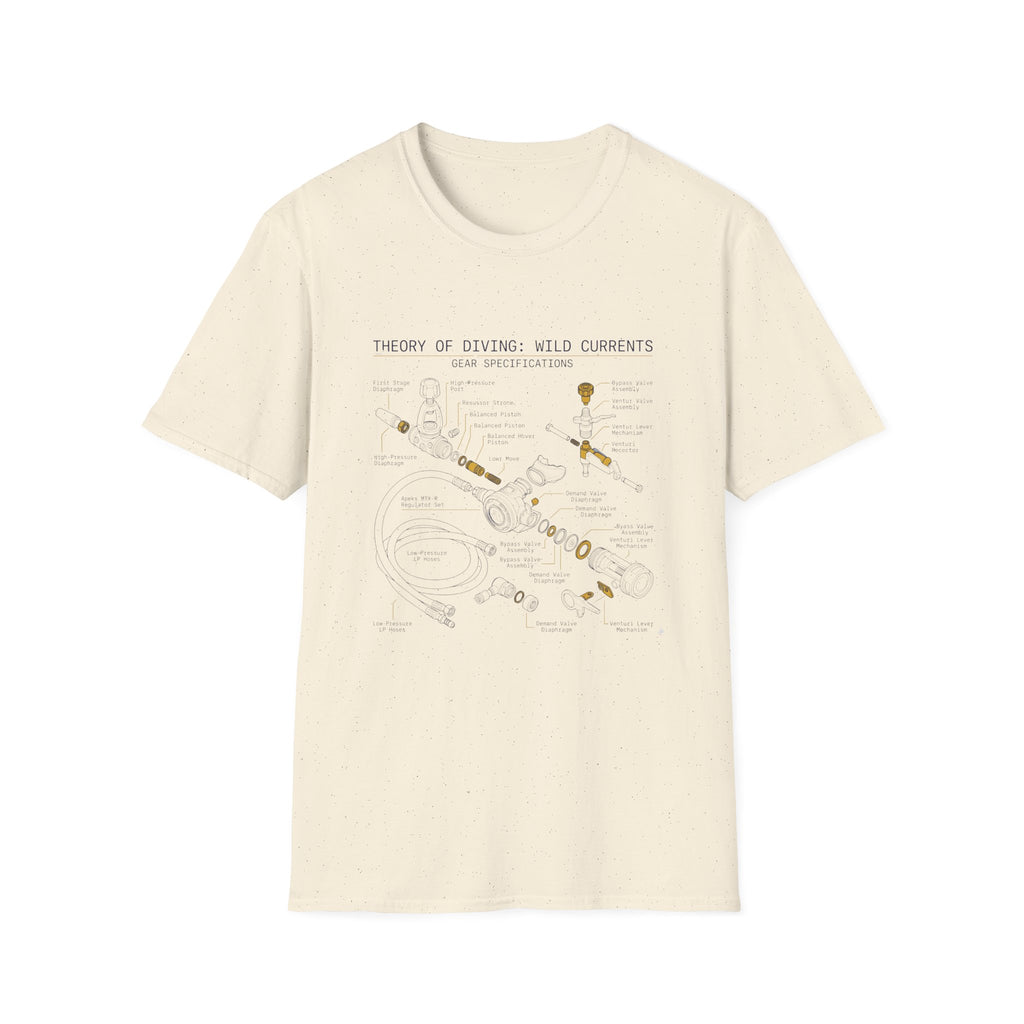 Ocean Current Map T-Shirt — 'Theory of Living with Currents' Nautical Graphic Tee