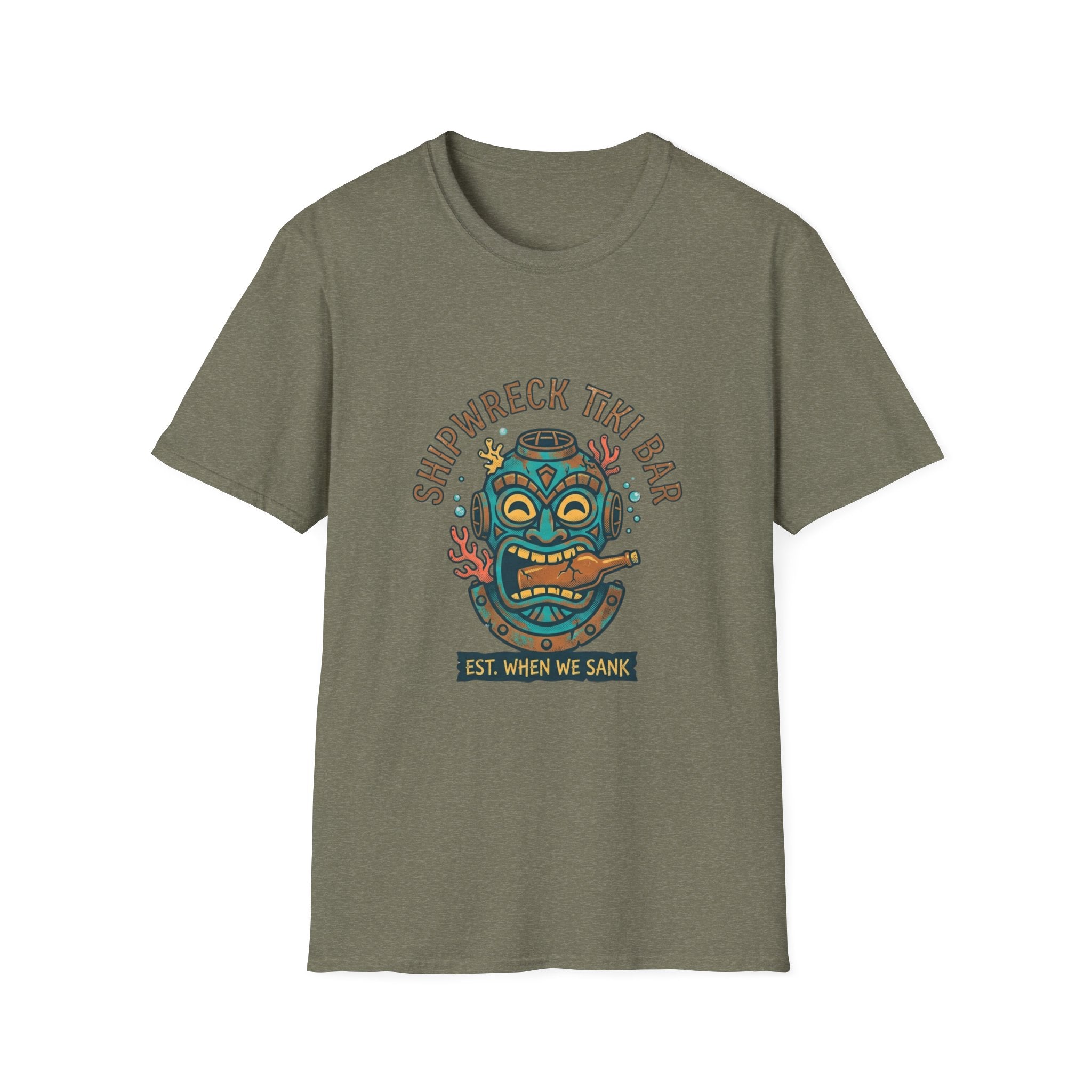 Shipwreck Tiki Bar T-Shirt — Retro Tropical 'Est. When We Sank' Graphic Tee