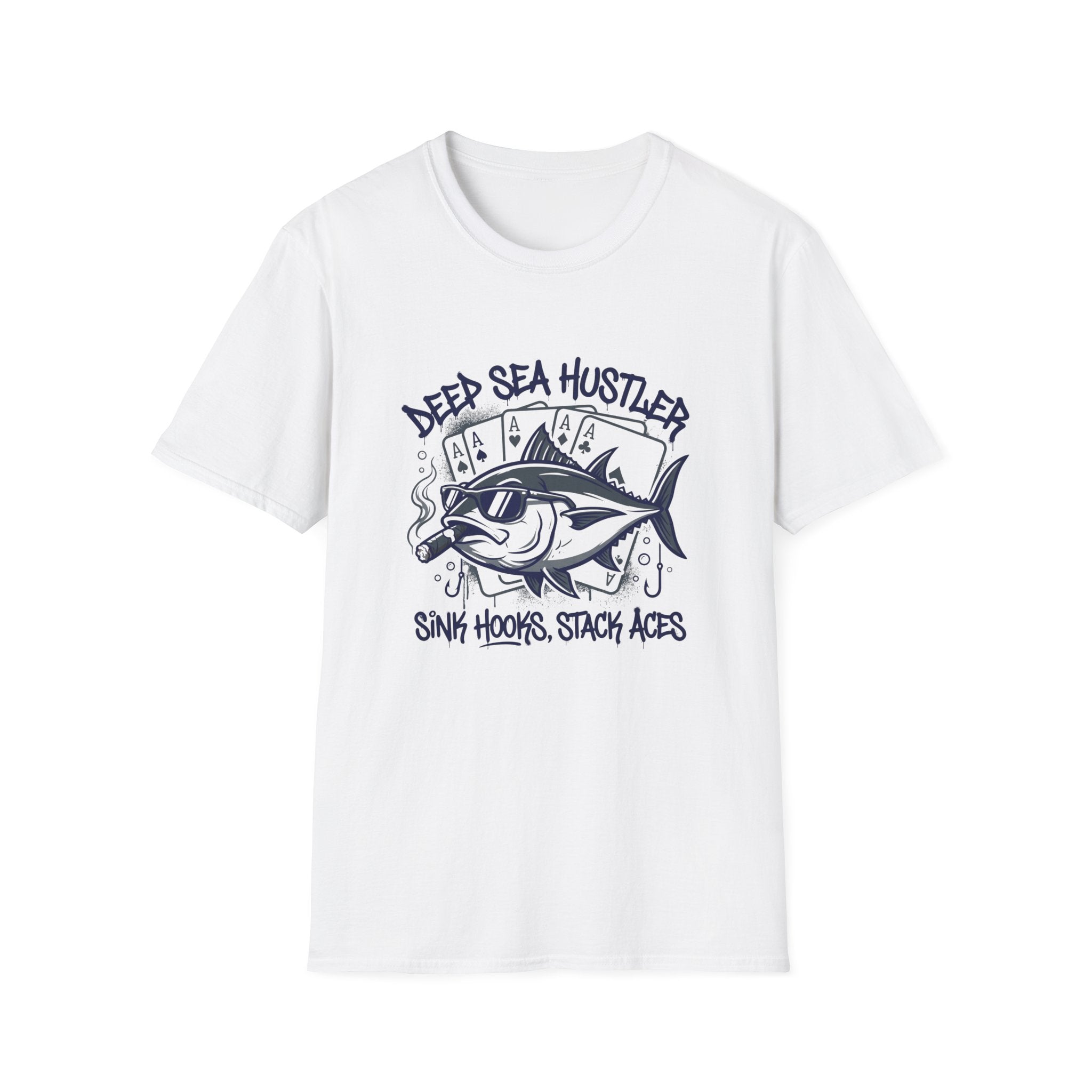 T-shirt Deep Sea Hustler – T-shirt de pêche "Sink Hooks, Stack Aces"