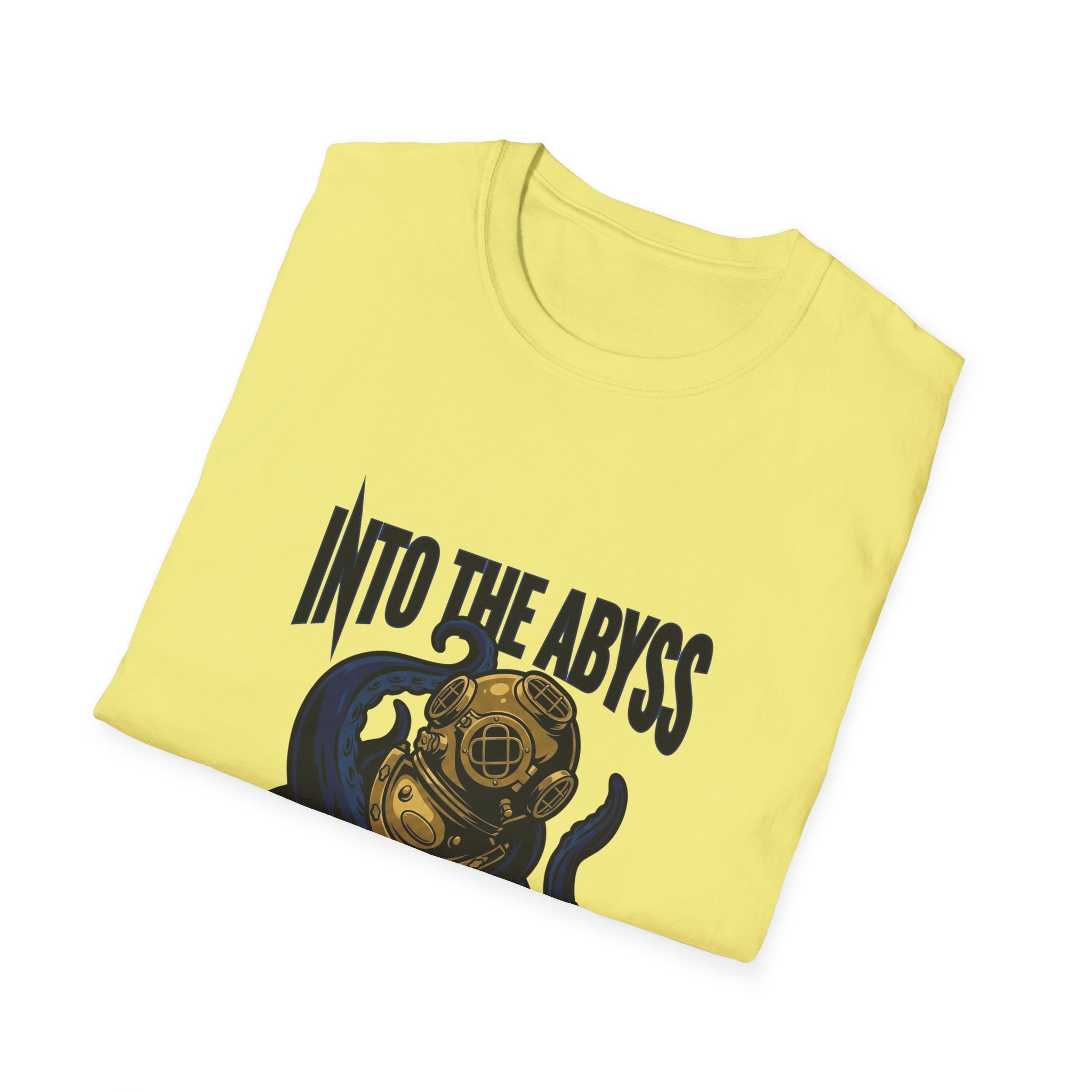 Into the Abyss T-Shirt — Deep Sea Diver & Octopus Graphic Tee