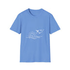 Sunrise Seagulls Graphic T-Shirt — Minimal Beach Sunset Tee