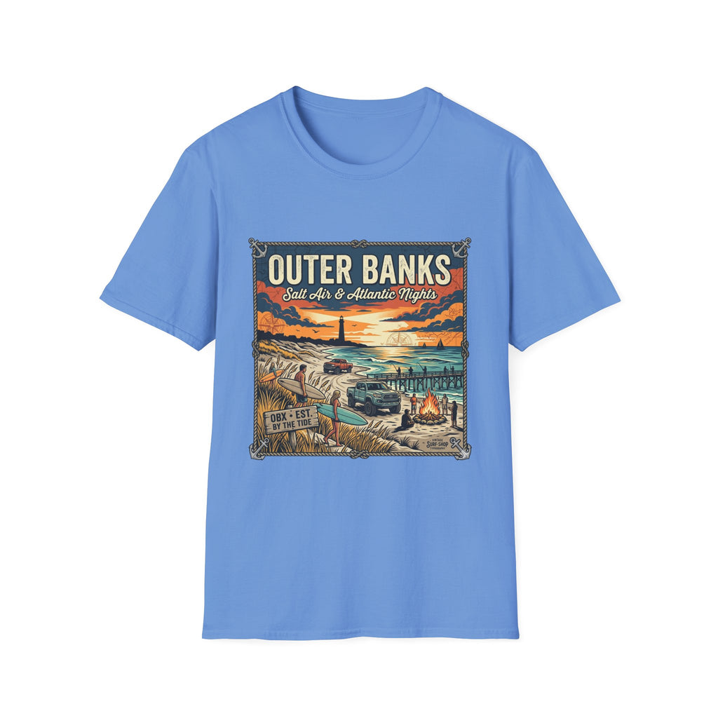 Outer Banks T-Shirt — 'Outer Banks: Salt Air & Atlantic Nights' Vintage Coastal Tee