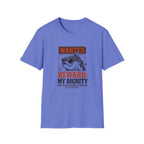 T-Shirt — "Wanted: Reward: My Dignity" Funny Fishing Cat Graphic Tee
