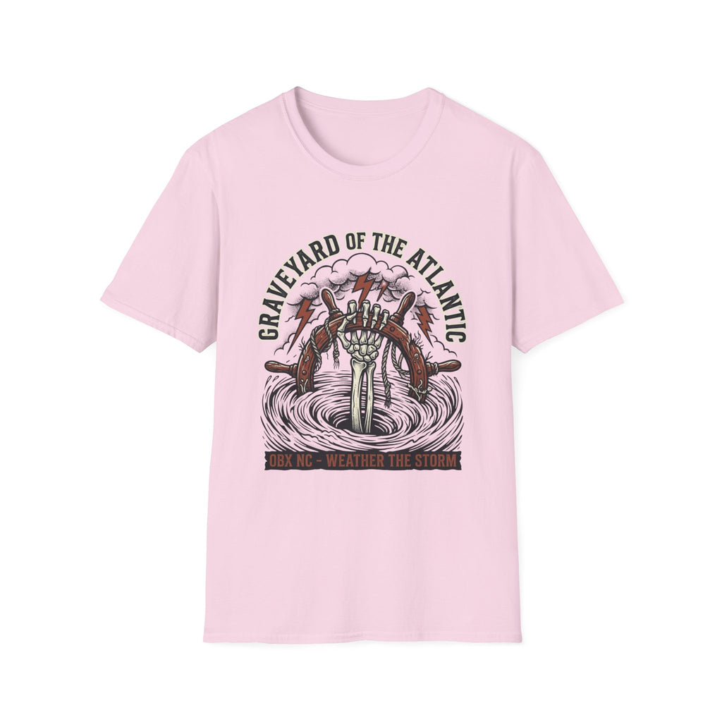 Graveyard of the Atlantic T-Shirt — Nautical Shipwreck Skull Design