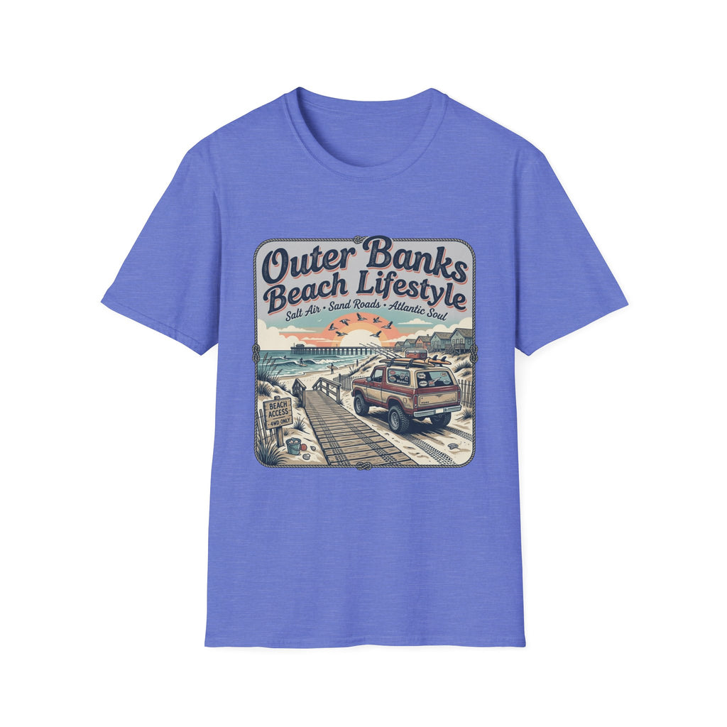 Outer Banks Beach Lifestyle T-Shirt — Vintage Coastal Surf & Sand Graphic Tee