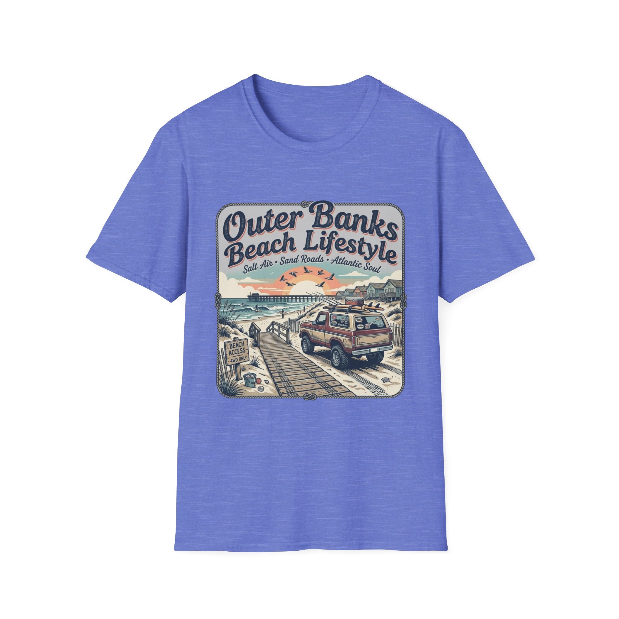 Outer Banks Beach Lifestyle T-Shirt — Vintage Coastal Surf & Sand Graphic Tee