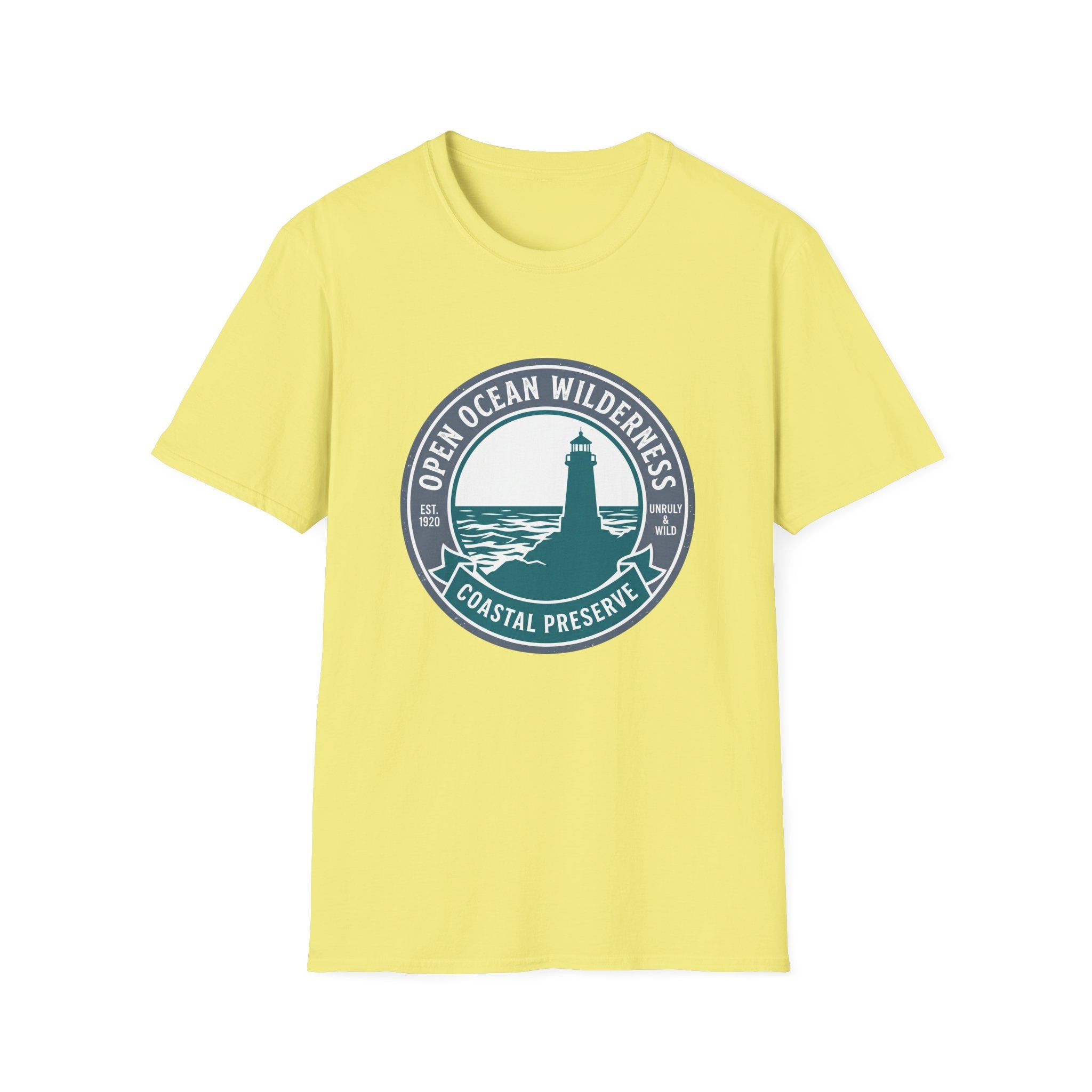 Coastal Preserve Lighthouse T-Shirt — Open Ocean Wilderness Graphic Tee